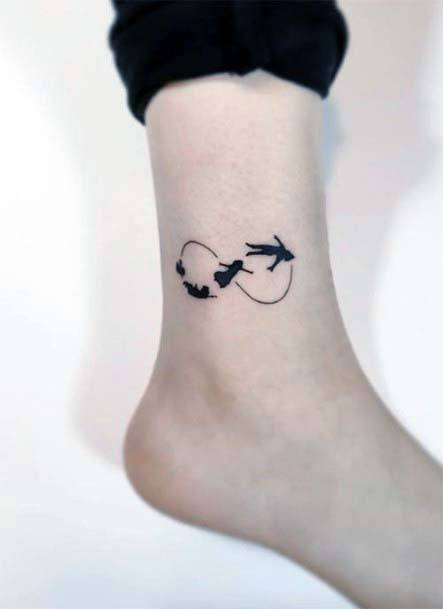 Womens Ankle Infinity Tattoo