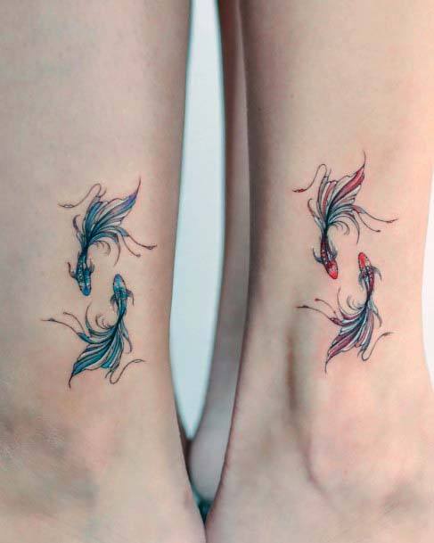 Womens Ankle Squiggly Tattoo