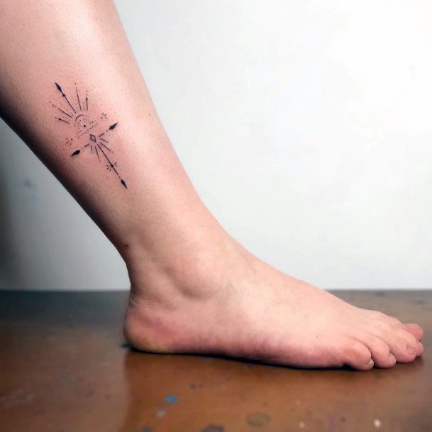 Womens Ankles Arrow Tattoo