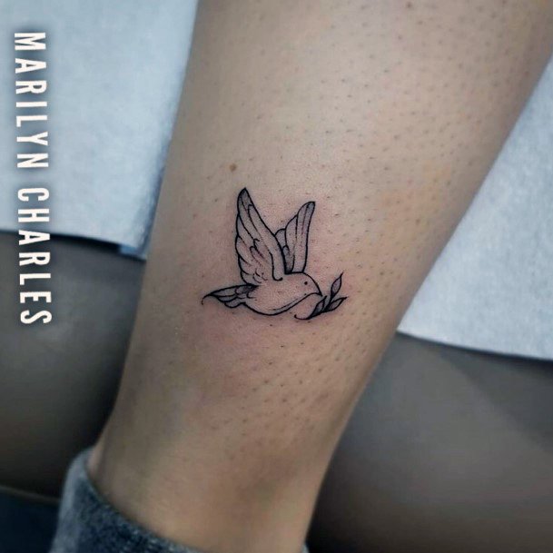 Womens Ankles Black Dove Tattoo