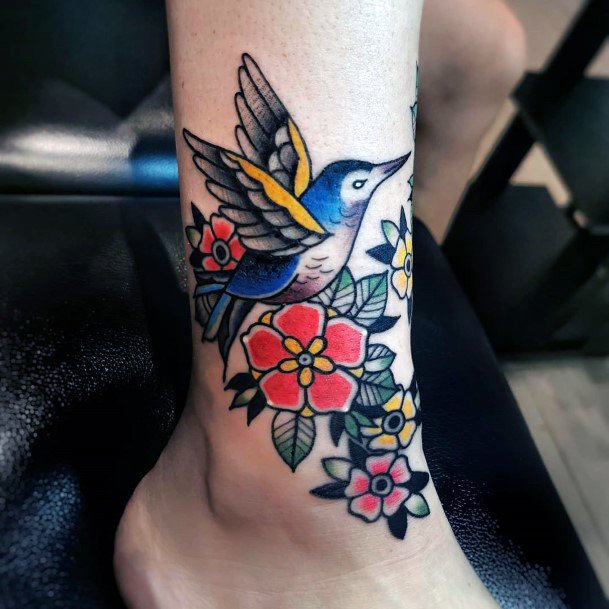 Womens Ankles Traditional Tattoo