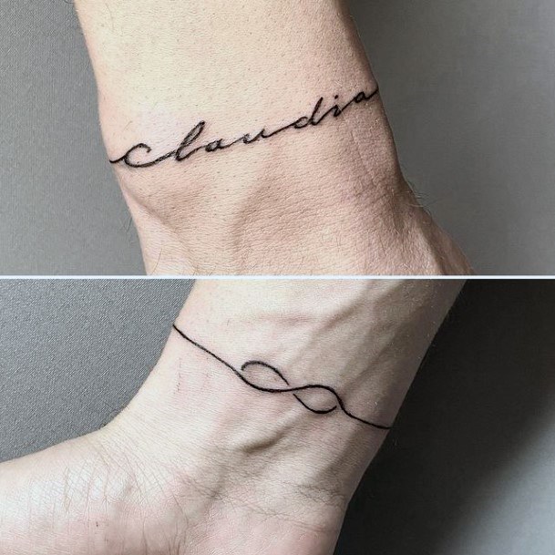 Womens Anklet Infinity Tattoo
