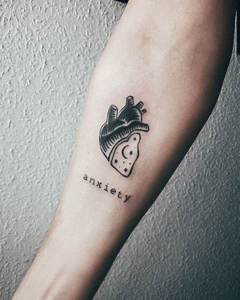 Womens Anxiety Tattoo Design Ideas