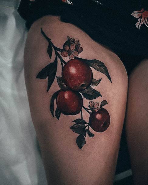 Womens Apple Tattoo Body Art