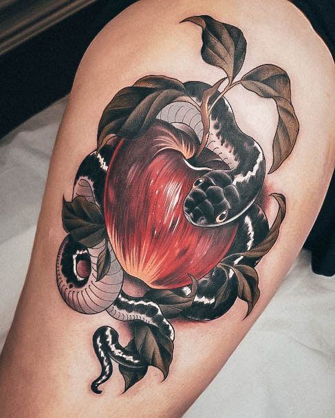 Womens Apple Tattoos