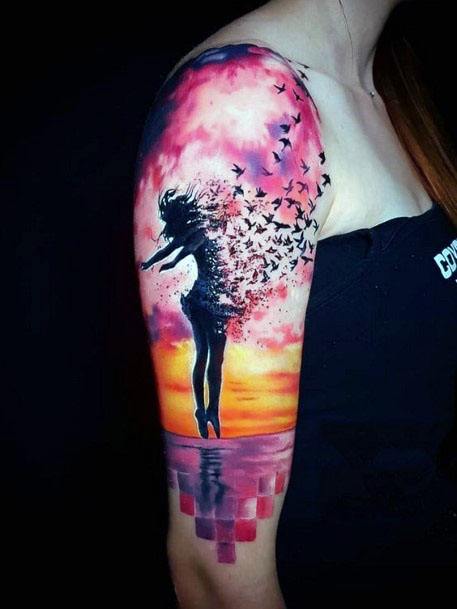 Womens Arms 3D Brilliant Tattoo