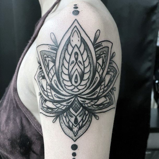 Womens Arms Amazing Lotus Tattoo