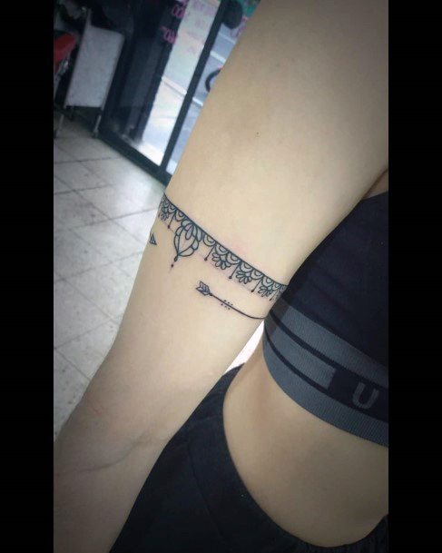 Womens Arms Band Tattoo Arrow Design