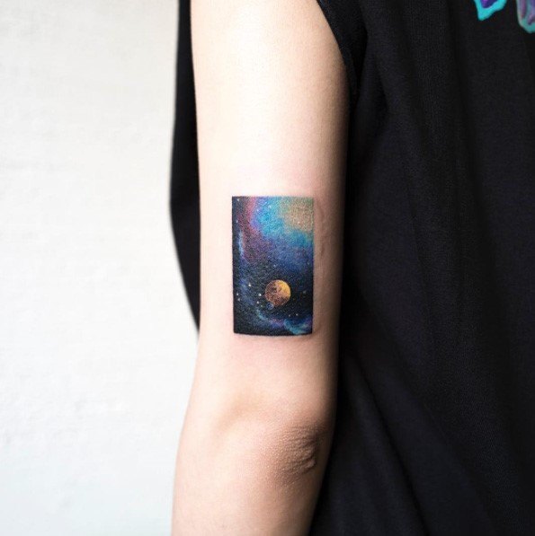 Womens Arms Cool Framed Sky Tattoo