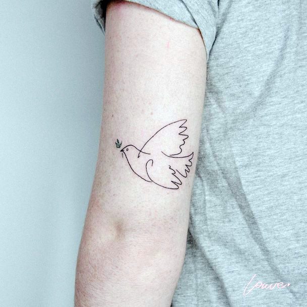 Womens Arms Cute Dove Tattoo