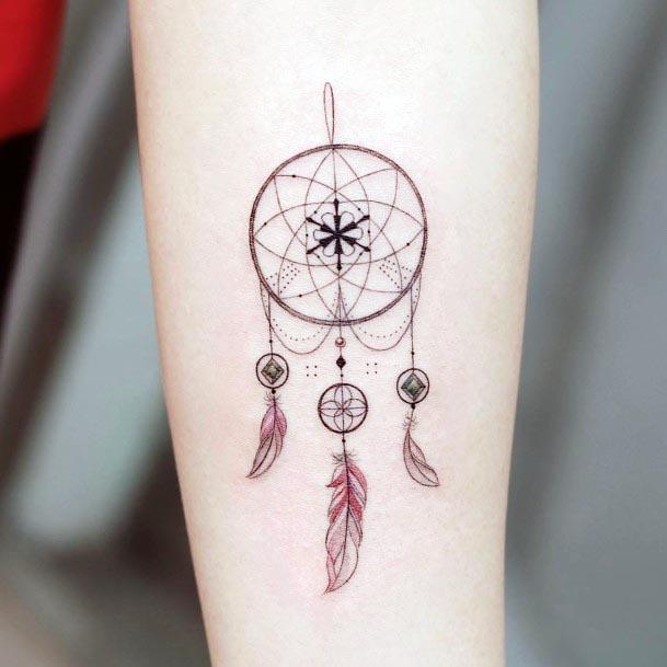 Womens Arms Dream Catcher Tattoo