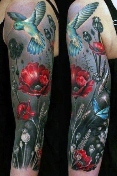 Womens Arms Full 3D Tattoo