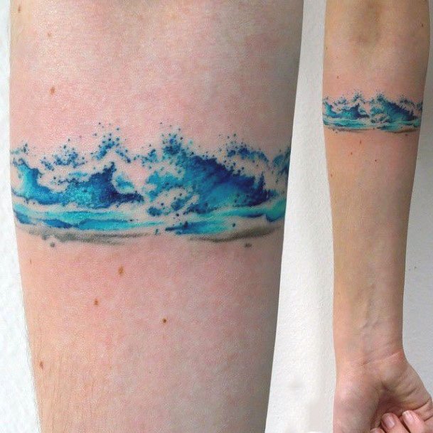 Womens Arms Gorgeous Waves Tattoo