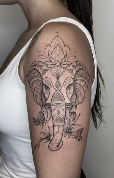 Womens Arms Great Elephant Tattoo