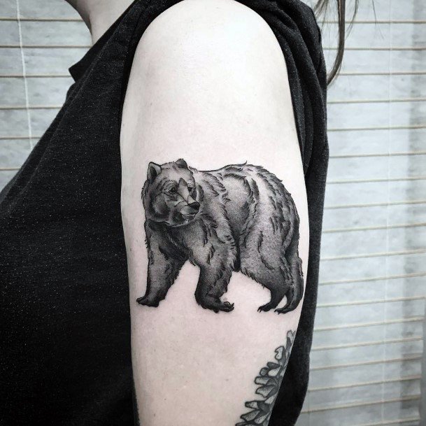 Womens Arms Mythical Bear Tattoo