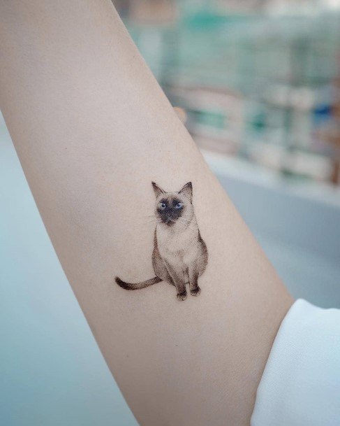 Womens Arms Small Fox Tattoo