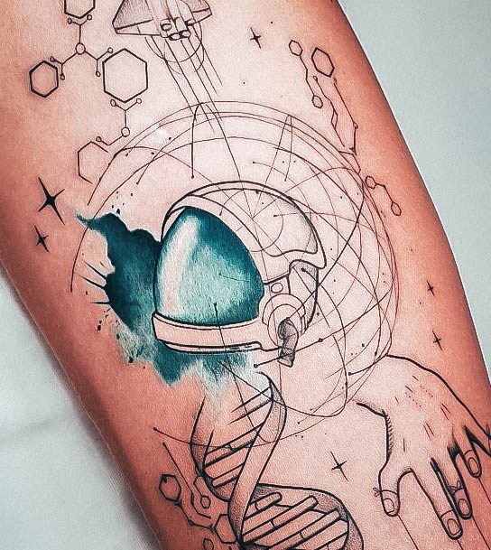 Womens Astronaut Girly Tattoo Designs