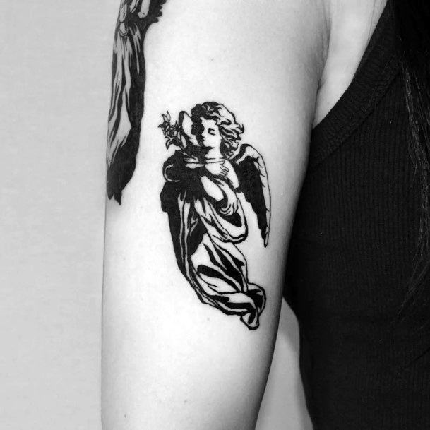 Womens Baby Angel Girly Tattoo Designs