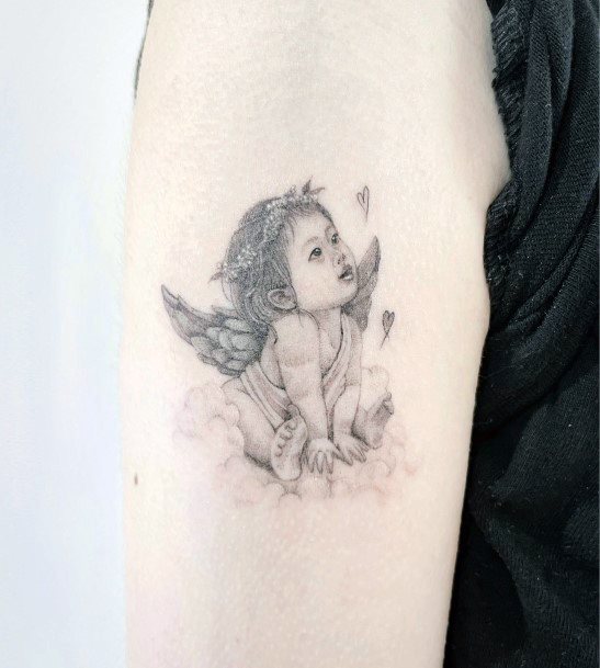 Womens Baby Angel Tattoo Ideas