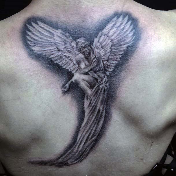 Womens Back Angel Tattoo