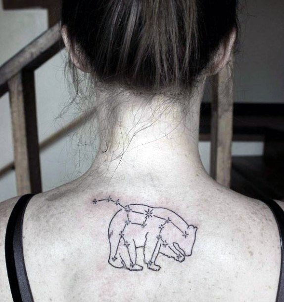 Womens Back Bear Tattoo