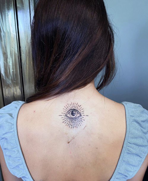 Womens Back Eye Tattoo