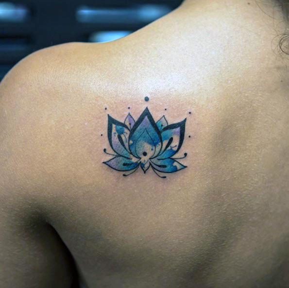 Womens Back Lotus Tattoo For Women