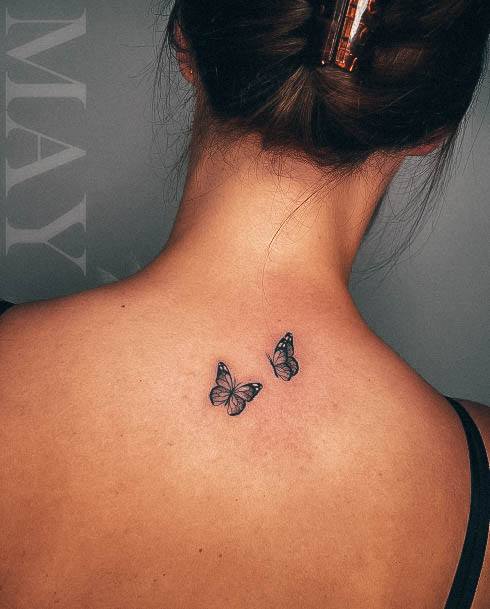 Womens Back Of Neck Tattoos