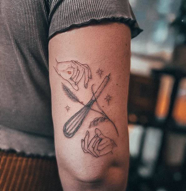 Womens Baking Tattoo Styles