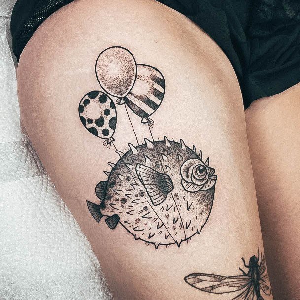 Womens Ballon Girly Tattoo Designs