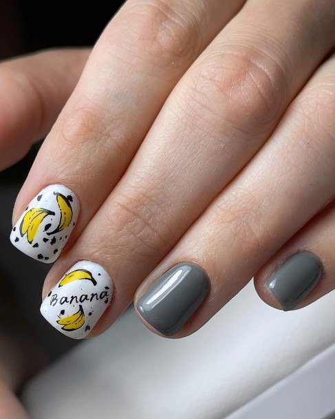 Womens Banana Girly Nail Designs