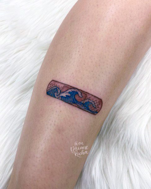 Womens Bandaid Tattoo Design Ideas