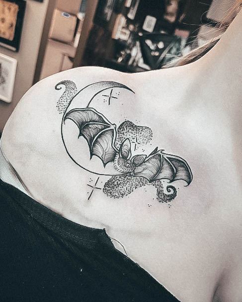 Womens Bat Super Tattoo Designs