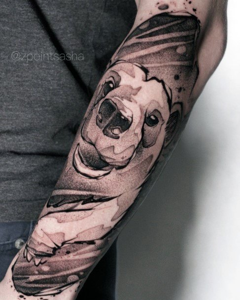 Womens Bear Tattoo Full Sleeves