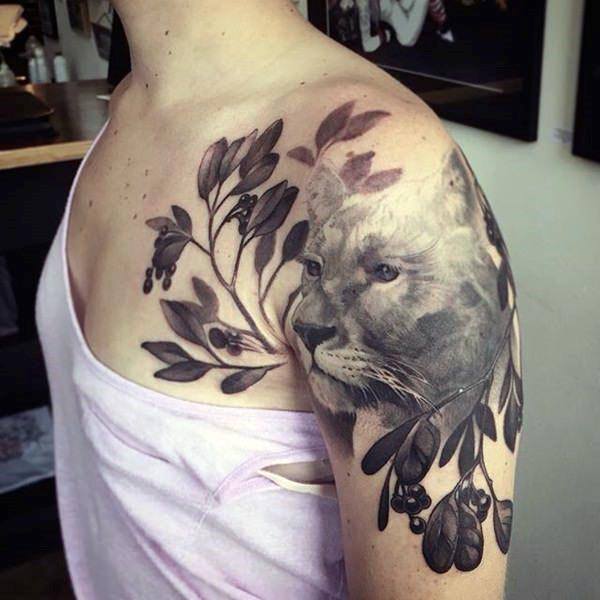 Womens Beast Tattoo Shoulders