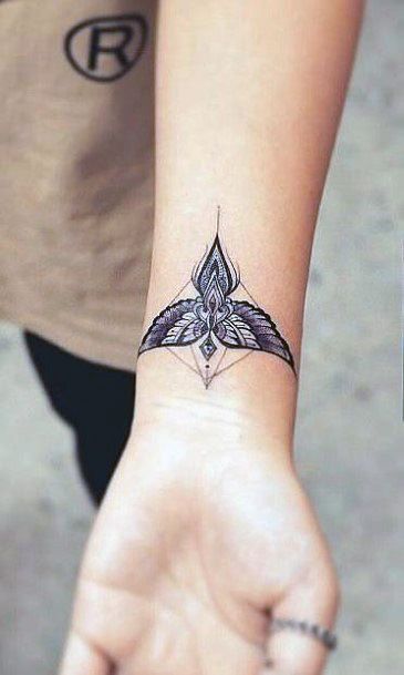 Womens Beautiful Wrist Tattoo