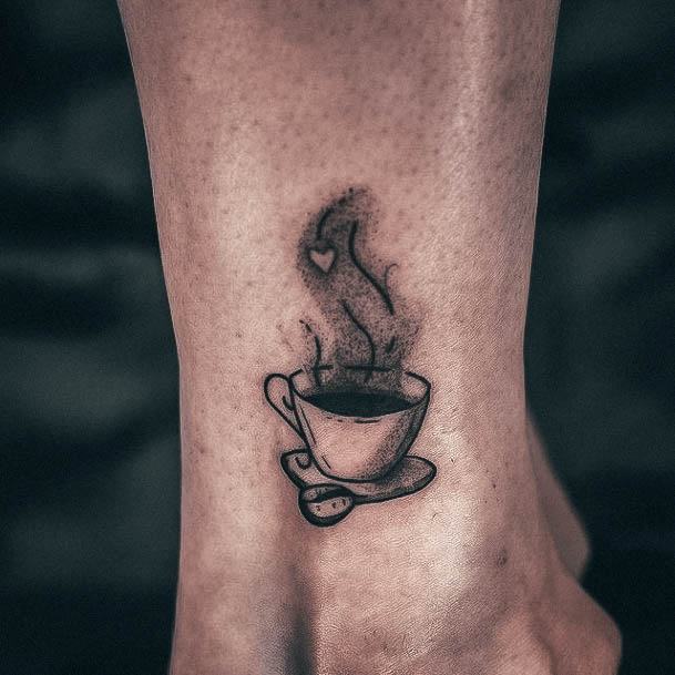 Womens Beauty Body Art Coffee Tattoo