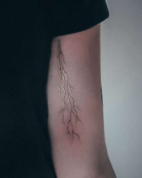 Womens Beauty Body Art Lightning Bolt Tattoo