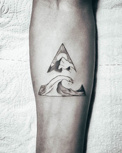 Womens Beauty Body Art Triangle Tattoo