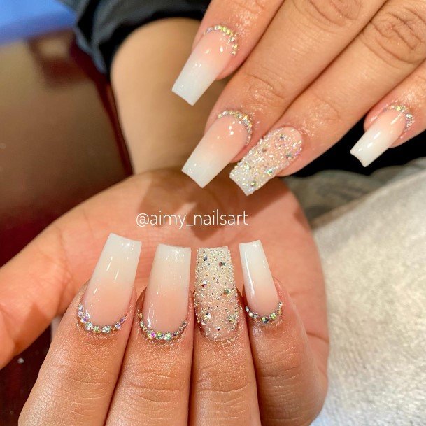 Womens Beige Ombre Good Looking Nails