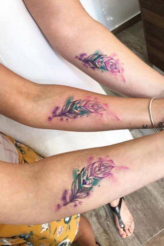 Womens Best Friend Purple Toned Tattoo