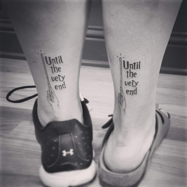 Womens Best Friends Ankle Tattoo