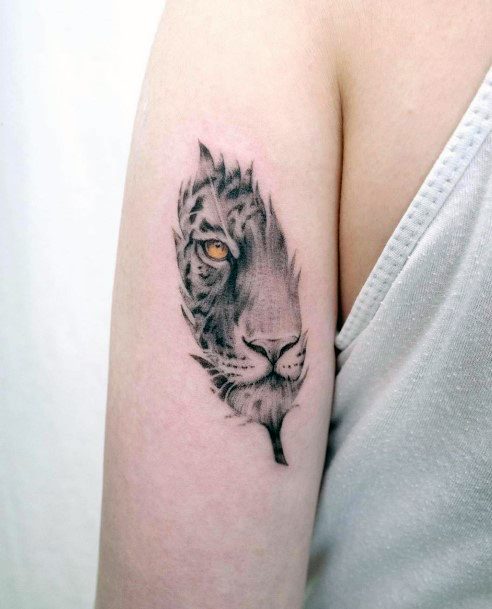 Womens Bicep Girly Tattoo Designs