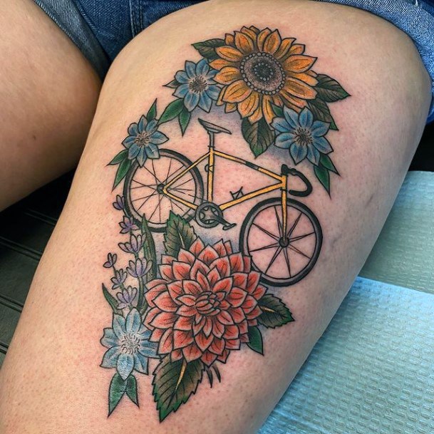 Womens Bicycle Super Tattoo Designs