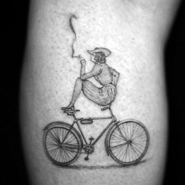 Womens Bicycle Tattoo Design Ideas