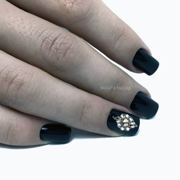Womens Black Dress Good Looking Nails