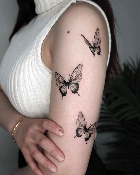 Womens Black Ink Good Looking Tattoos