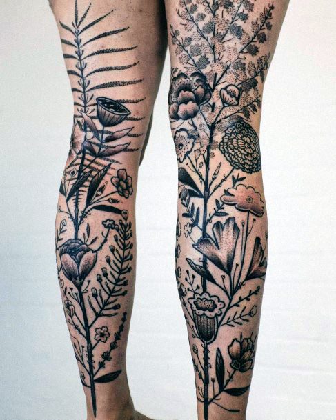 Womens Black Ink Super Tattoo Designs