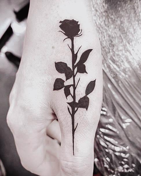 Womens Black Rose Good Looking Tattoos