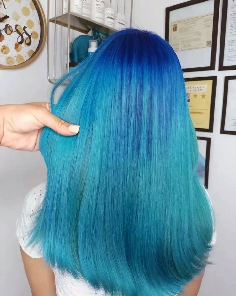 Womens Blue Hairstyles Design Ideas